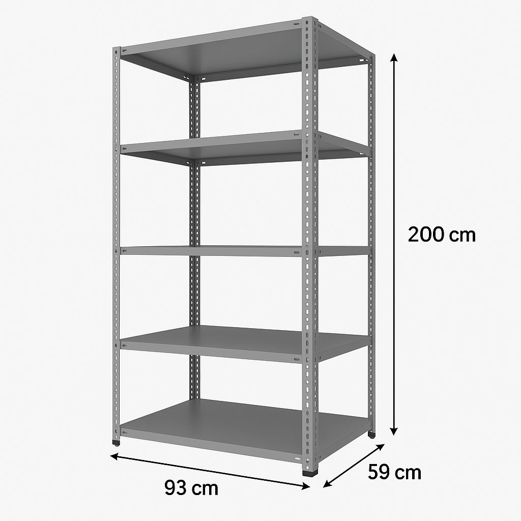 Lagerregal Mittelraumständer 200 x 93 x 59 Modell 4004