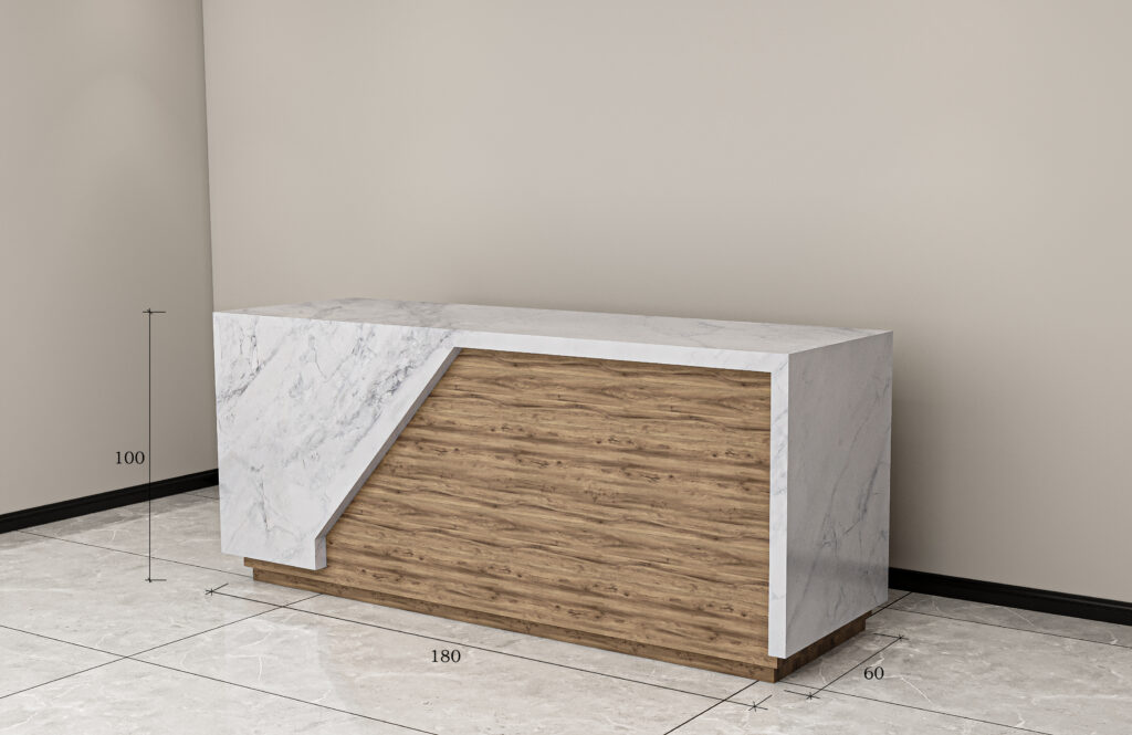 Kassentheke Modell 3004 Länge 1800 cm x Höhe 110 cm x Tiefe 60 cm